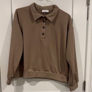 Gilli Womens Long Sleeve Polo Sweatshirt Large